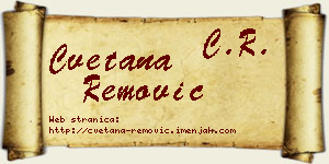 Cvetana Remović vizit kartica